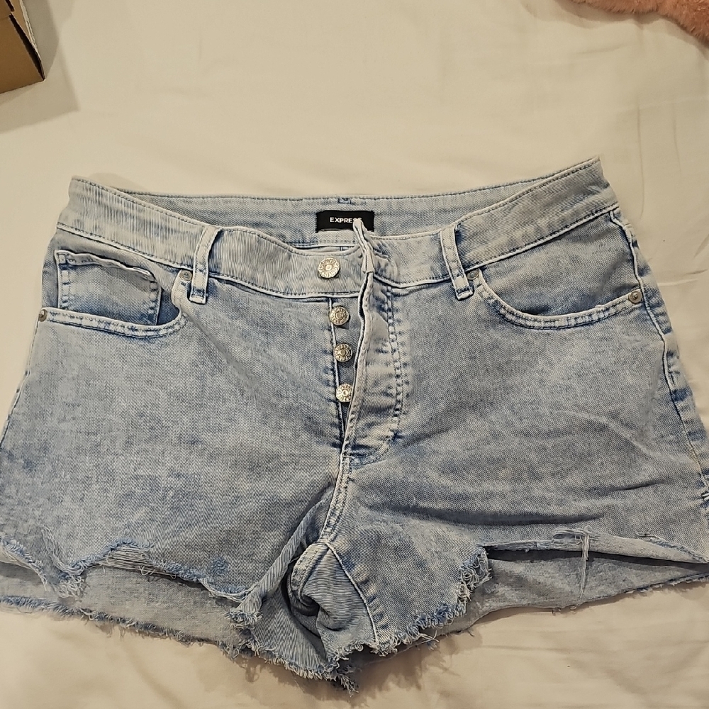 Size 10 Express Light Blue Denim Women's Shorts